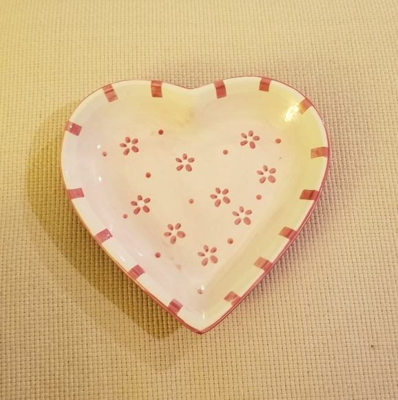 Ceramic heart shape plate - Picture 4 of 5